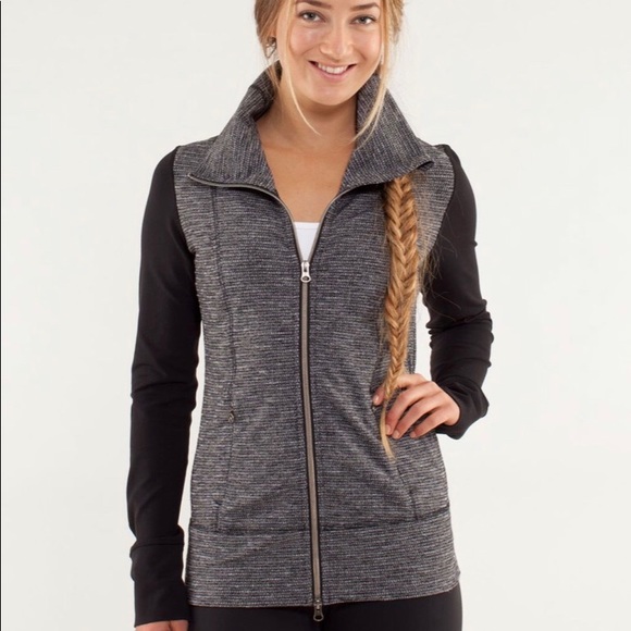 lululemon athletica Jackets & Blazers - Lululemon Daily Yoga Jacket Coco Pique Size 4